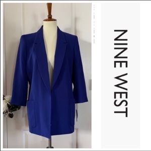 NWT Lapis Blue Open Front Jacket.